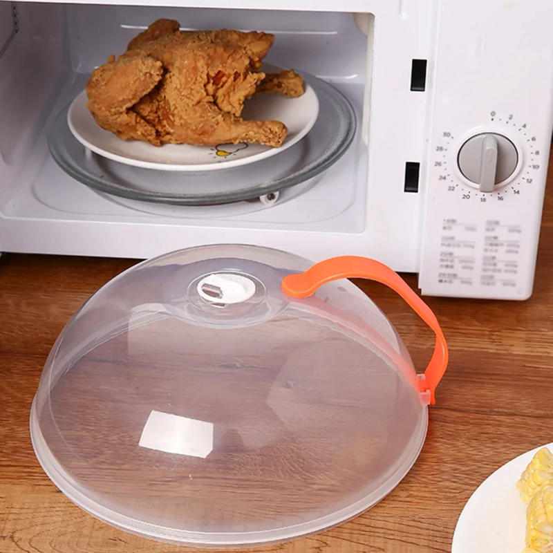 Description Picture 6 of itemMicrowave Food Cover Heat-resistant Food Splatter Guard Microwave Oven Pan Lid Plate Stove Cover Transparent Anti-Splash Cover