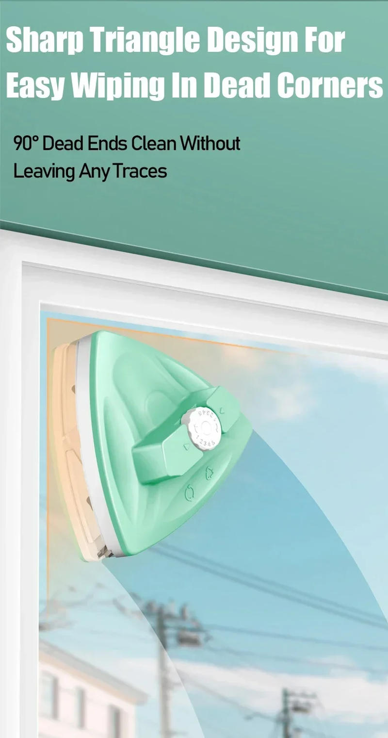 Description Picture 2 of itemDouble Side Magnet Cleaner Brush Adjustable Magnetic Glass Window Cleaning Wiper for For High-Rise Double Glazing Cleaning Tools