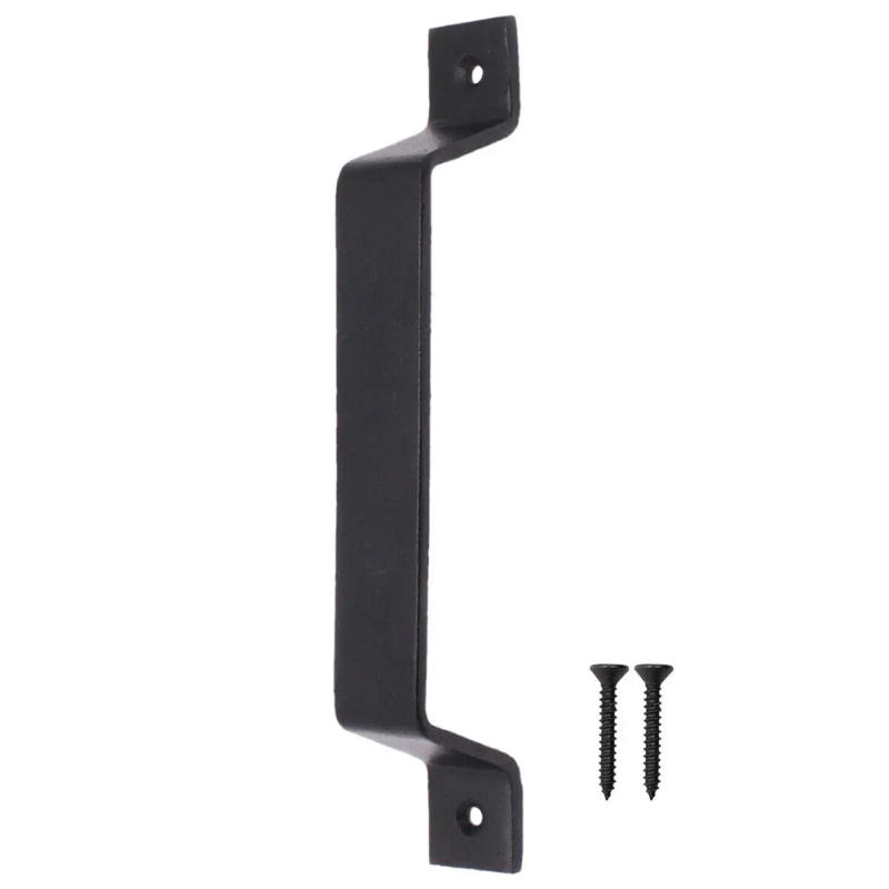 Description Picture 4 of itemSliding Barn Door Pull Handle Screws Set Heavy Duty Black Iron 193mm Carbon Steel For Garage Gate Shed Home Decoration Hardware