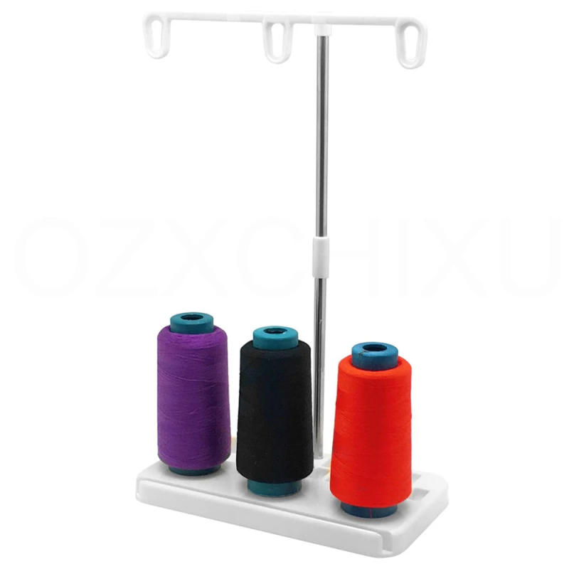 Description Picture 3 of item1 Set Thread Stand For Home Embroidery Machine DIY Sewing Quilting Thread Organizer 3 Spools Holder Sewing Accessories Tools