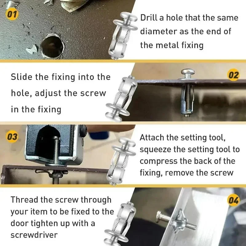Description Picture 6 of itemWholesale Jack Nuts Screw Petal Screws Anchors Metal Expansion Plugs for Curtain Clamp Petal Rivet Lock Bolt Board Wall Fastener
