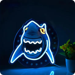 Shark UV Neon Lights USB Powered LED Neon Light Shop Club Garage Bedroom Home Decor Multipurpose Decorative Wall Mounted Lights