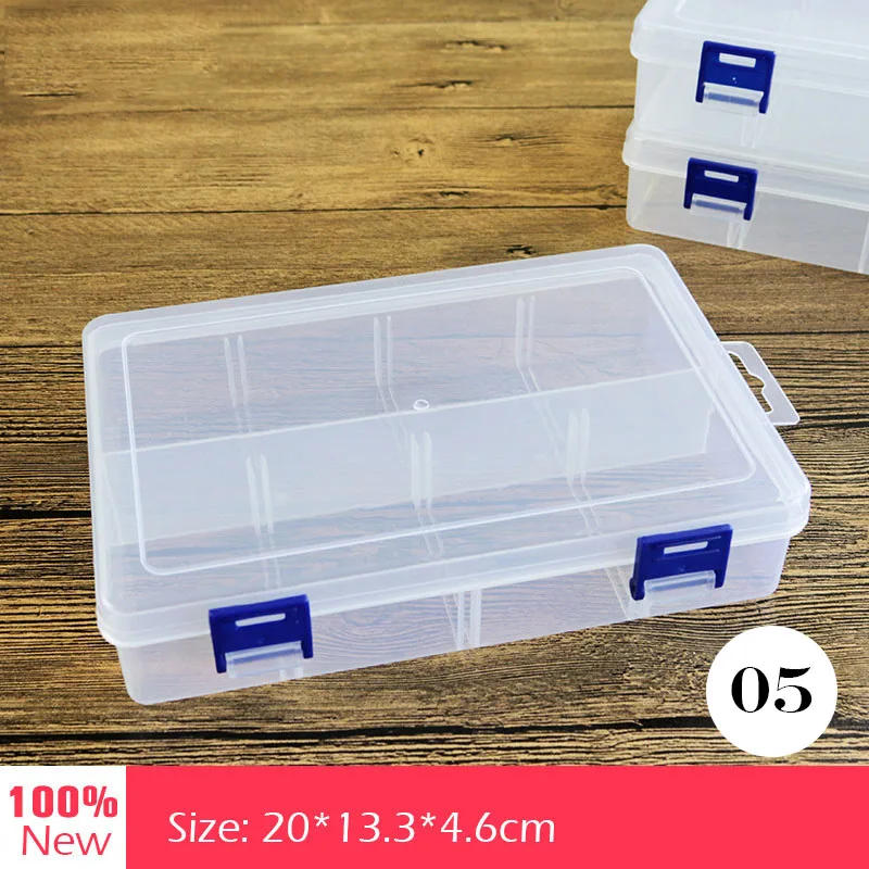 Description Picture 4 of itemMulti Grids Plastic Detachable Storage Boxes Bins for Tools&Jewelry&Fishing Gear&Screw Desk Organizer cajas de madera