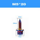 5pcs   M5x20