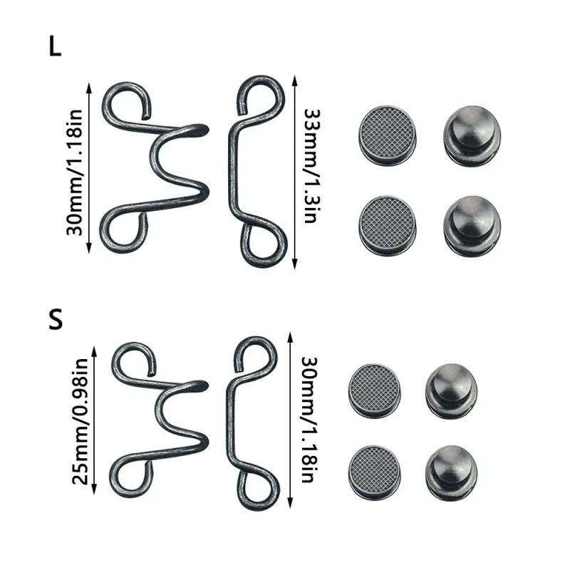 Description Picture 2 of item2Pcs Adjustable Pant Waist Tightener Jean Button Pins Button Clip For Pants No Sewing Required Easy To Install Sewing Accessory