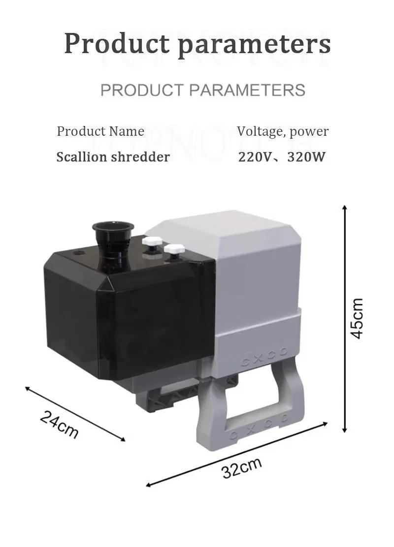Description Picture 5 of itemElectric Small Green Onion Cutter Shredding Machine Spring Commercial Scallion Shredder Cutting Machine