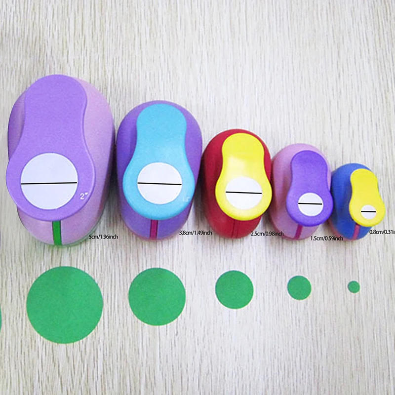 Description Picture 5 of itemCircle Punch 8/15/25/38/50mm DIY Embossing Punches Scrapbooking Machine Paper Cutting Color Craft Hole Punch Rounder Cutter