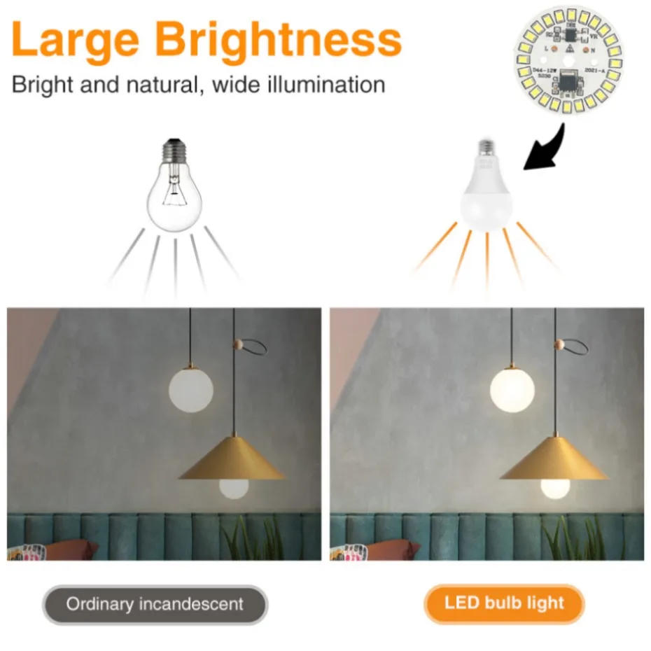 Description Picture 5 of itemUooKzz LED Bulb Patch Lamp SMD Plate Circular Module Light Source Plate For Bulb Light AC 220V Led Downlight Chip Spotlight LED