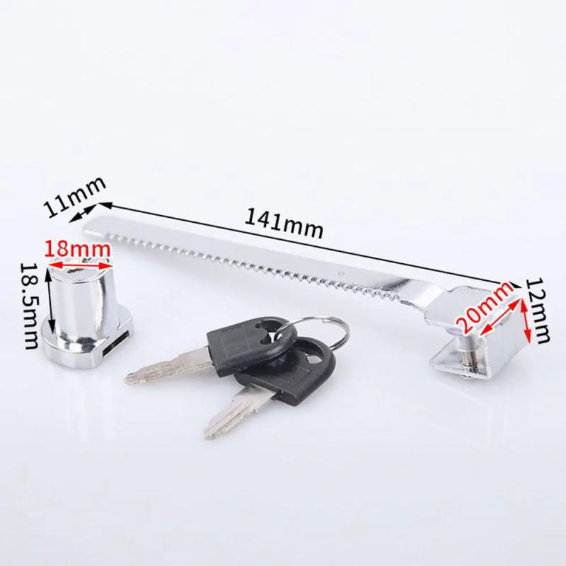 Description Picture 4 of itemfor 2mm-6mm Display Case Cabinet Door Lock with Key 328 Window Lock Sliding Glass