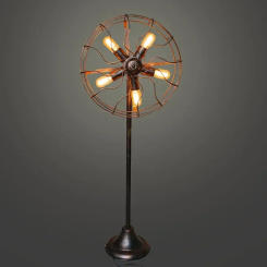 American Vintage Nostalgia Coffee Shop Bar Standing Lamp Loft Retro Industrial Floor Lamps For Living Room Balcony Desk Lighting