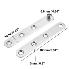 2pc Stainless Steel Rotating Door Hinge Degree Rotation Axis Up And Down Location Shaft Cabinet Side Shaft Turning Window