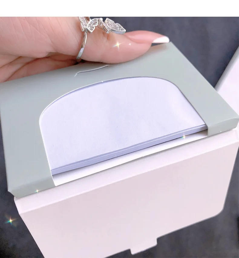 Description Picture 6 of item100pcs Face Oil Control Cleaning Wipes Oil Control Face Absorbent Paper Absorbing Sheet Oily Matting Tissues Face Cleaning Paper