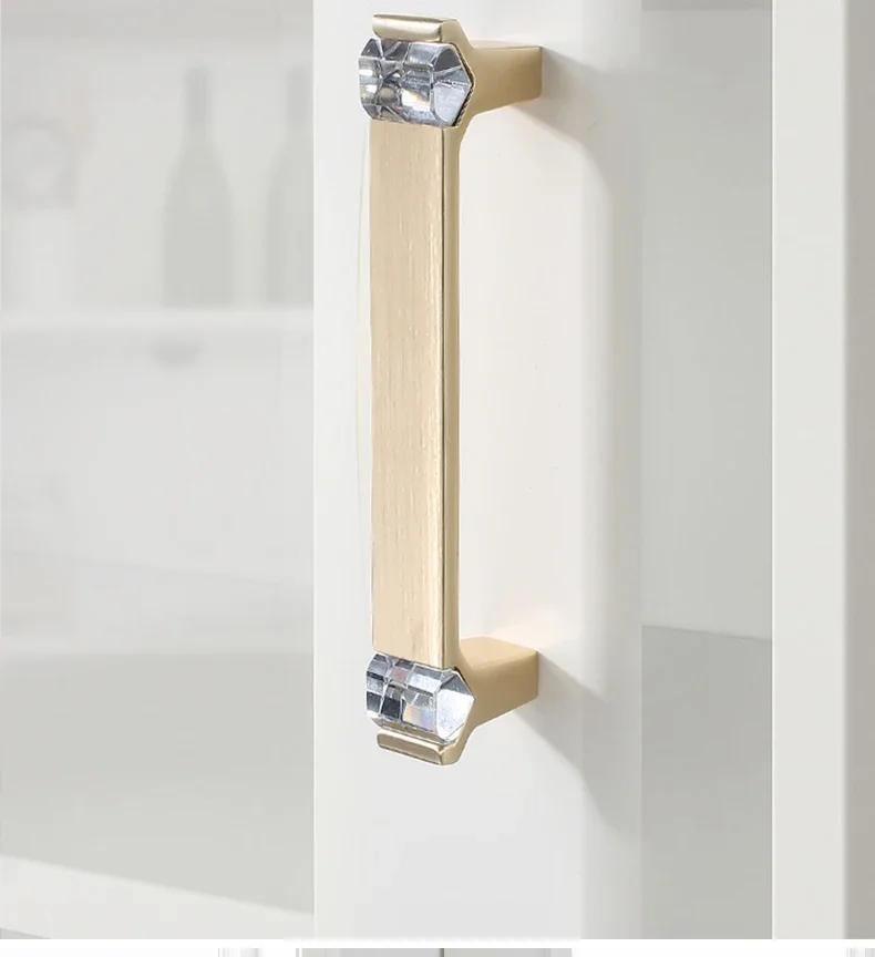 Description Picture 5 of itemModern Kitchen Cabinet Handles Crystal+Zinc Alloy Shoebox Closet Door Pulls Drawer Knobs Wardrobe Pullers Furniture Hardware