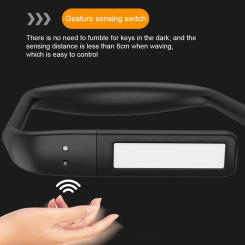 1800mAh LED Flashlight 3 Colors Last Up To 10H Induction USB Rechargeable Hanging Neck Lamp for Fishing Hiking for Night Running