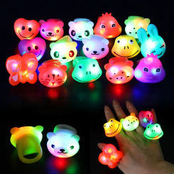 20/30/50 Pcs LED Cartoon Rings Glowing Rings Luminous Rings Party Favors Glove Light Wedding Party Supplies Glove Light
