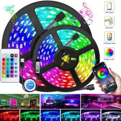 USB 1-30M Led Strip Lights RGB 5050 Bluetooth Wifi APP Control Luces Led Flexible Ribbon Diode Lamp Decoration For Living Room