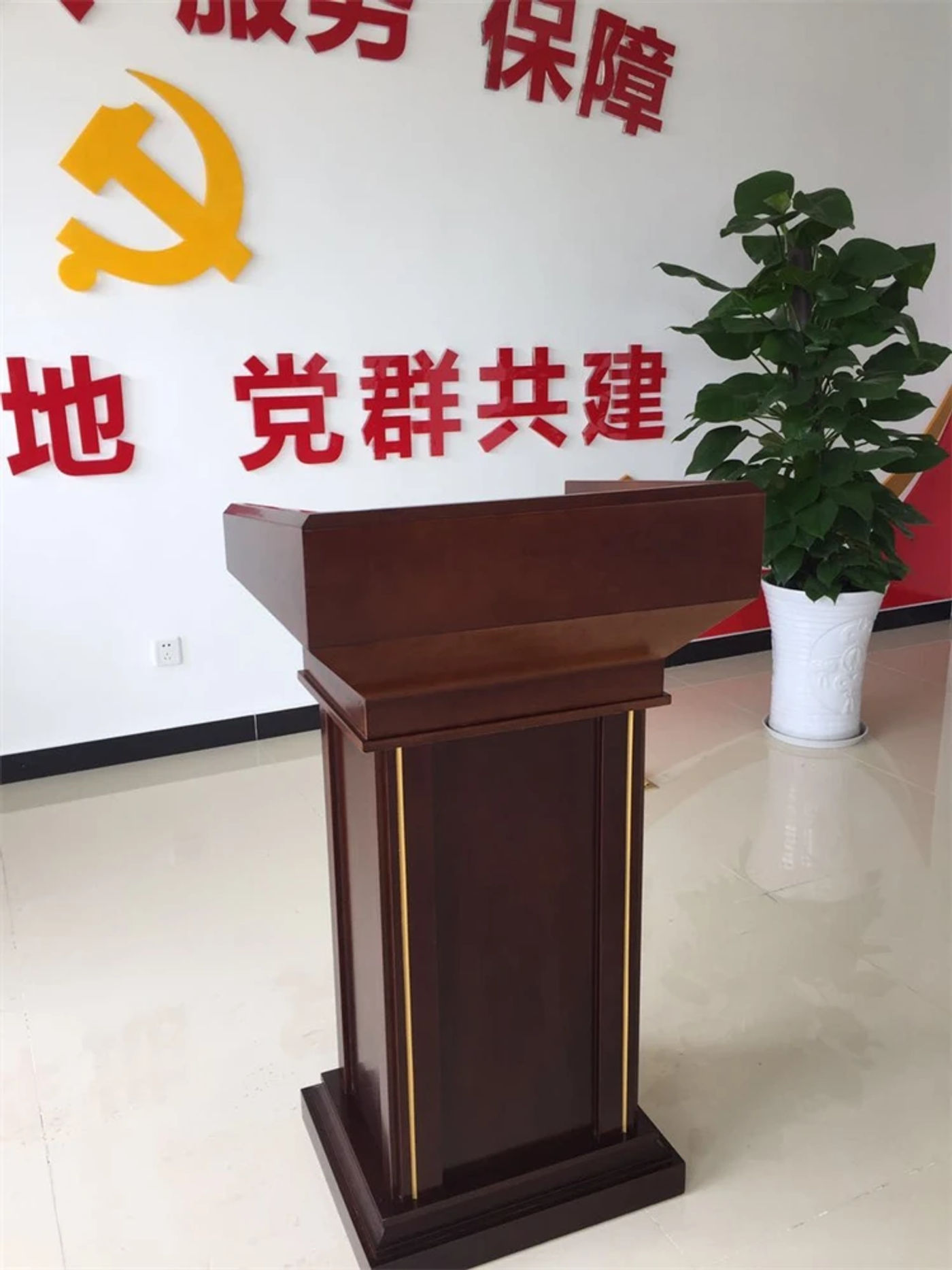 Description Picture 5 of itemHotel Restaurant Solid Wood Reception Desks Office Conference Speech Podium Stands Shopping Wedding Training Cashier Tables Z