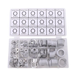 450Pcs Gaskets Washers Pure Aluminum Gasket Aluminum Flat Metal Washer Gasket Aluminum Sealing Rings