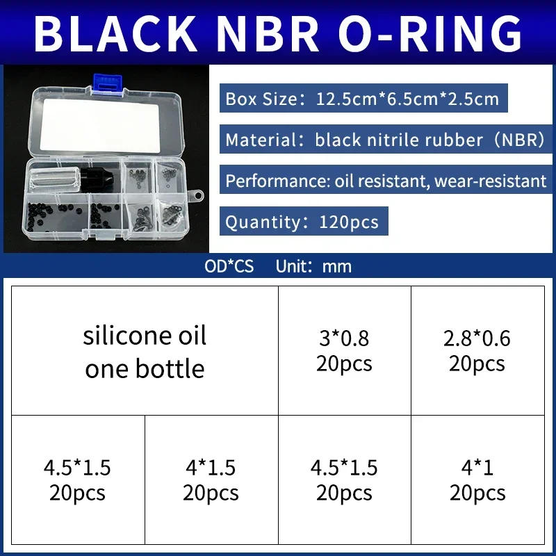 Description Picture 2 of itemLight repair boxed nitrile silicone fluorine rubber repair kit sealing valve waterproof combination kit gasket o-ring