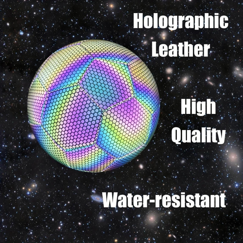 Description Picture 3 of item1pc Size 5 Reflective Football, Luminous Colorful Soccer Ball For Indoor And Outdoor Training