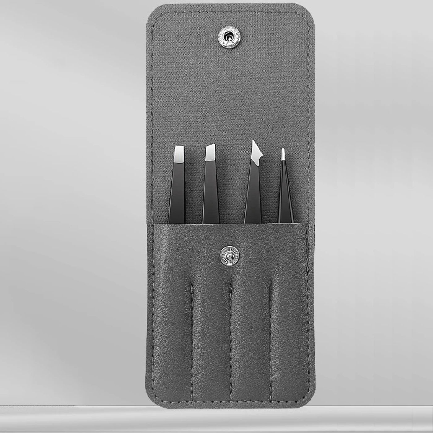 Description Picture 6 of itemColorful Stainless Steel 4 Pack Tweezer Set for Women and Men's Eyebrows & Eyelashes Comes with Storage Bag