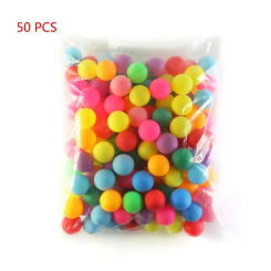 50 Pcs /Pack Colorful Ping Pong Balls 40MM Entertainment Table Tennis Balls for Game Frosted Mixed Colors Sports