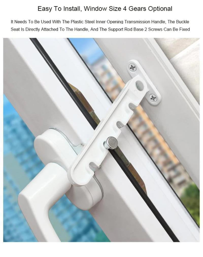 Description Picture 6 of itemWindow Limiter Latch Position Stopper Casement Wind Brace Home Security Door Windows Sash Lock Child Safety Protection