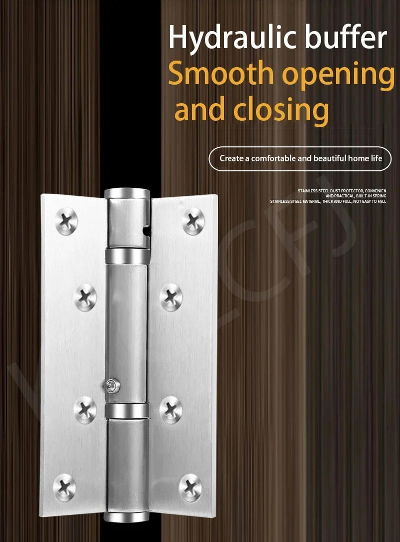 Description Picture 4 of item4 "5" Stainless Steel Invisible Door Hydraulic Hinge Household Cabinet Cabinet Door Rebound Self-closing Spring Hinge