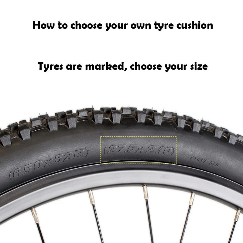 Description Picture 2 of item2Pcs Bicycle Inner Tube Anti-puncture Tyre Pad PVC Tyre Liner Protector For 700C 26 27.5 29 Inch MTB Reverse Sticker Tyre Pads