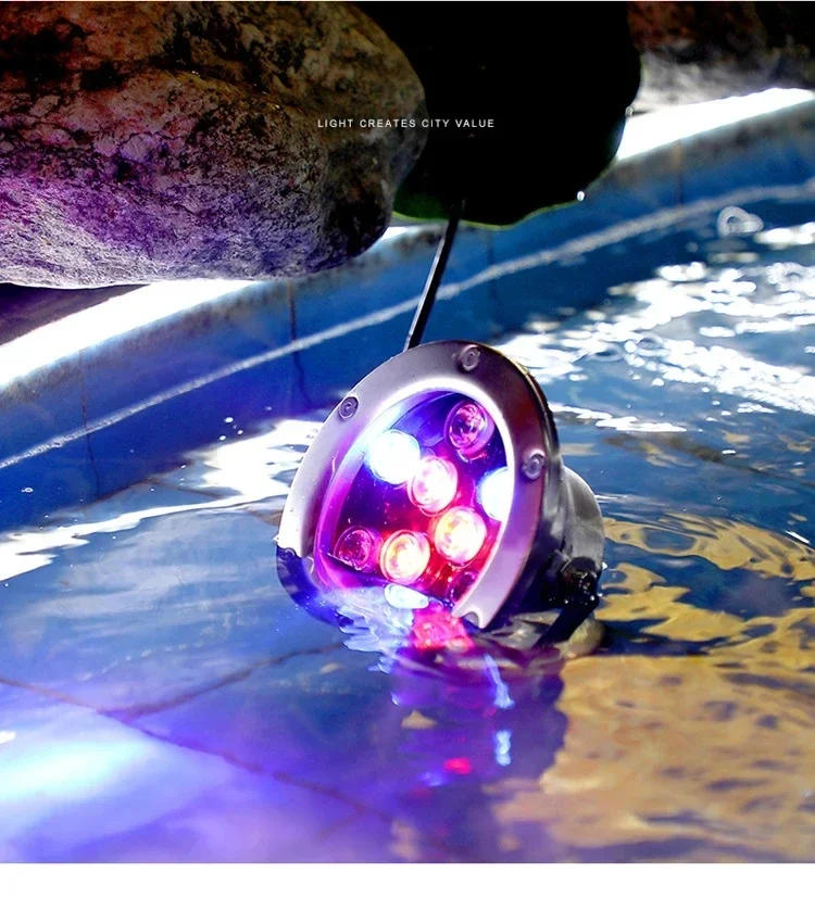 Description Picture 6 of itemAC24V RGB Fountain Light 6/9/12/15/18/24/36W Outdoor Garden Landscape Pool Spotlight LED Underwater Lamp With Remote Control
