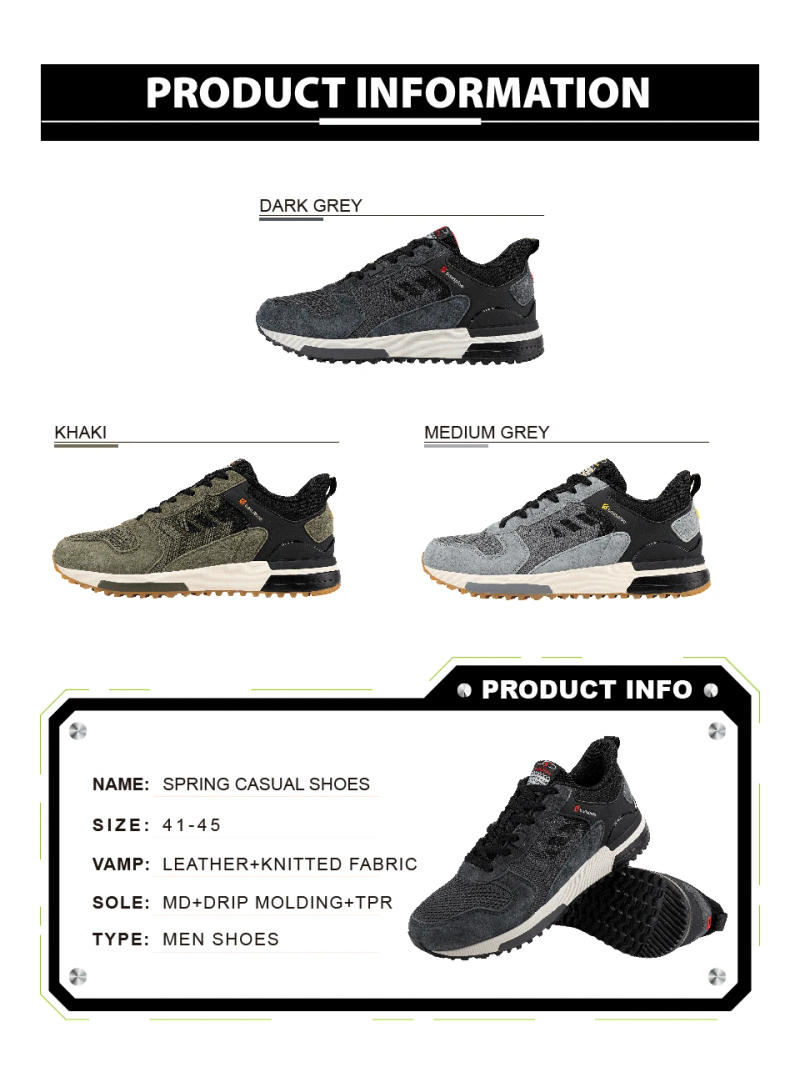 Description Picture 3 of itemBaasploa Men Walking Sneakers New Mesh Breathable Casual Shoes for Men Comfort Sport Shoes Non-Slip Wear Resistant Free Shipping