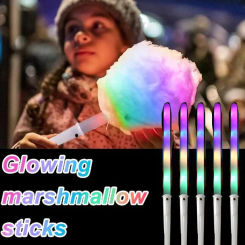 10/20/30 PCS 3 Modes 31.5cm Colorful LED Glow Sticks Cotton Candy Marshmallows Sticks LED Light Tubes Party Props Party Supply
