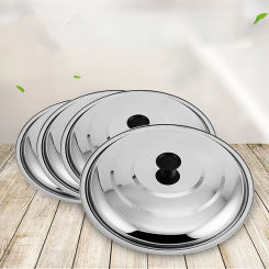 Stainless Steel Tall Drum Cover 32cm Lid Saucepan Wok Frying Milk Pan Casserole Lid Kitchenware Accessories