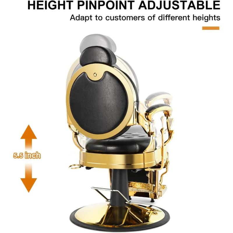 Description Picture 5 of itemBarber Chair Heavy Duty Barber Chairs Vintage Salon Chair Hydraulic Recline Beauty