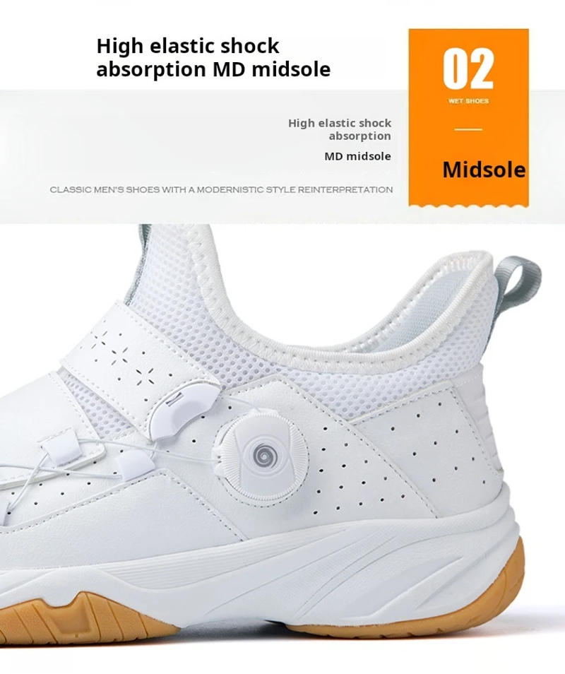 Description Picture 5 of itemNew Breathable Badminton Shoes Big Size 36-46 Anti Slip Volleyball Shoes Men Quality Tennis Sneakers Sports Male Tennis Footwear