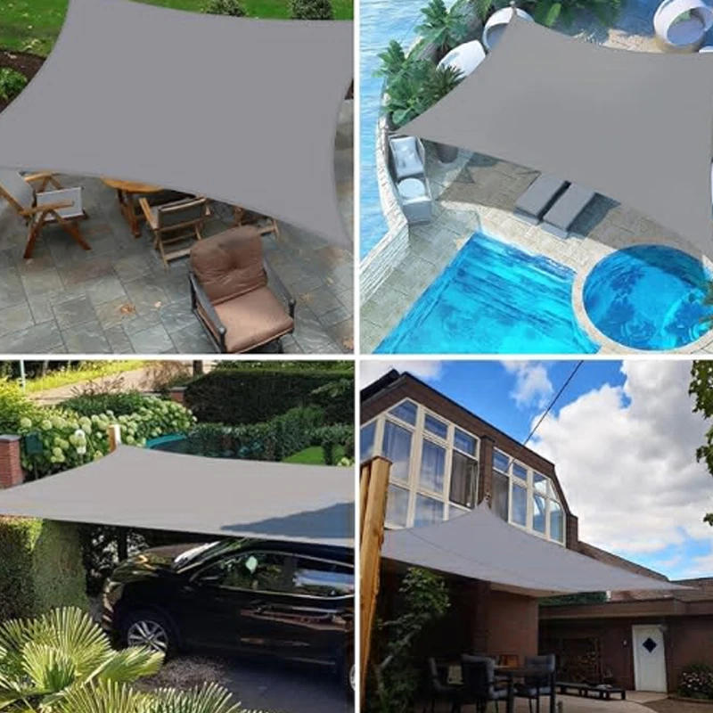 Description Picture 4 of itemWaterproof Awning Triangle Rectangular Shade Sail Anti-UV Suitable for Backyard Porch Gazebo Deck Garden Patio