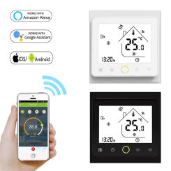 95~250V 24V WiFi Smart Thermostat Temperature Controller for Water Electric Floor Heating Gas Boiler Work With Alexa Google Home