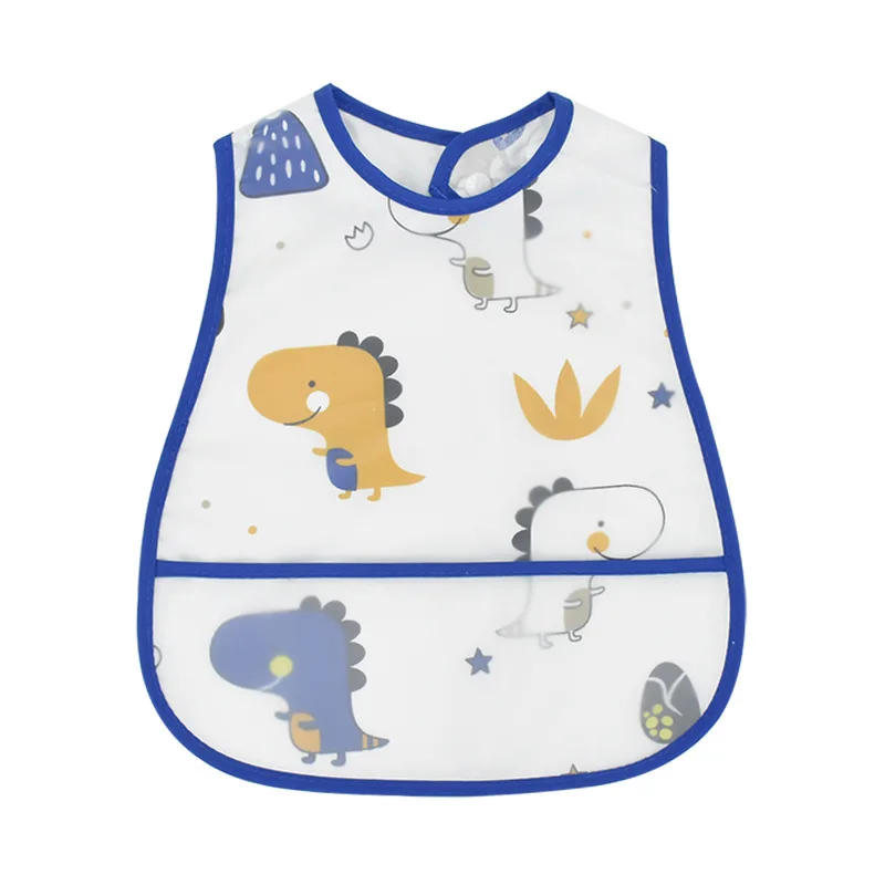 Description Picture 6 of itemCartoon Dinosaur Pattern EVA Waterproof Pocket Lunch Feeding Bibs Adjustable Baby Bibs Cute Children Baby Apron Kids Burp Cloths