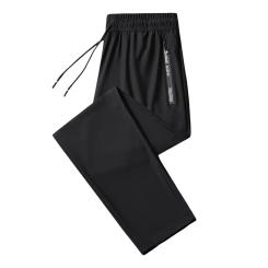 Casual Summer Trousers for Men Men Casual Sport Pants Men's Quick-drying Ice Silk Sport Pants with Zipper Pockets Drawstring