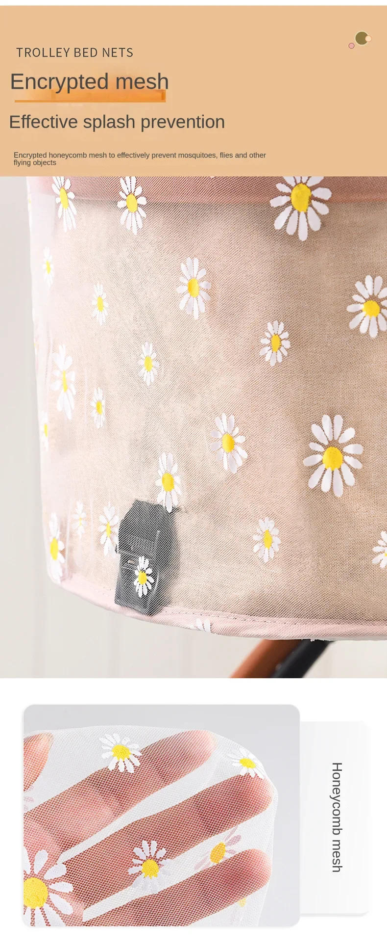 Description Picture 6 of itemBaby Stroller Mosquito Net Universal Pram Net Baby Sunshades Buggys Insect Net Fly Protection Cover for Stroller Pushchair