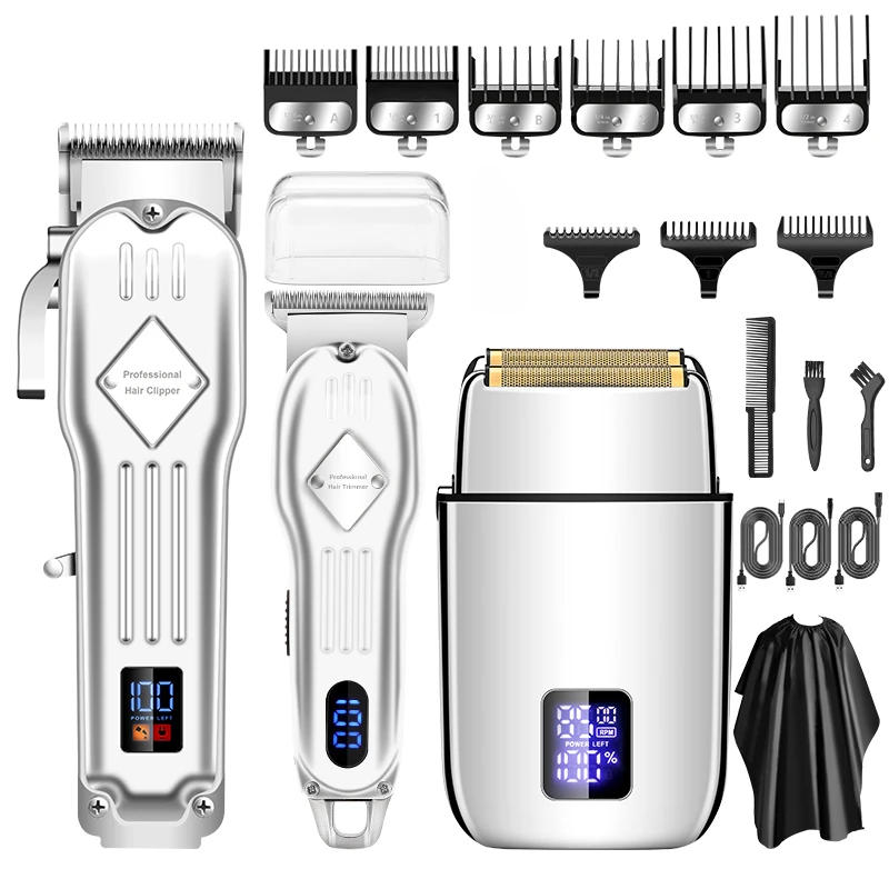 Description Picture 4 of itemRESUXI 973 NEW 3 in 1 Hair Clippers Electric Shaver Hair trimmer 3 pieces grooming set for men Barber shop Hair Cutting Machine
