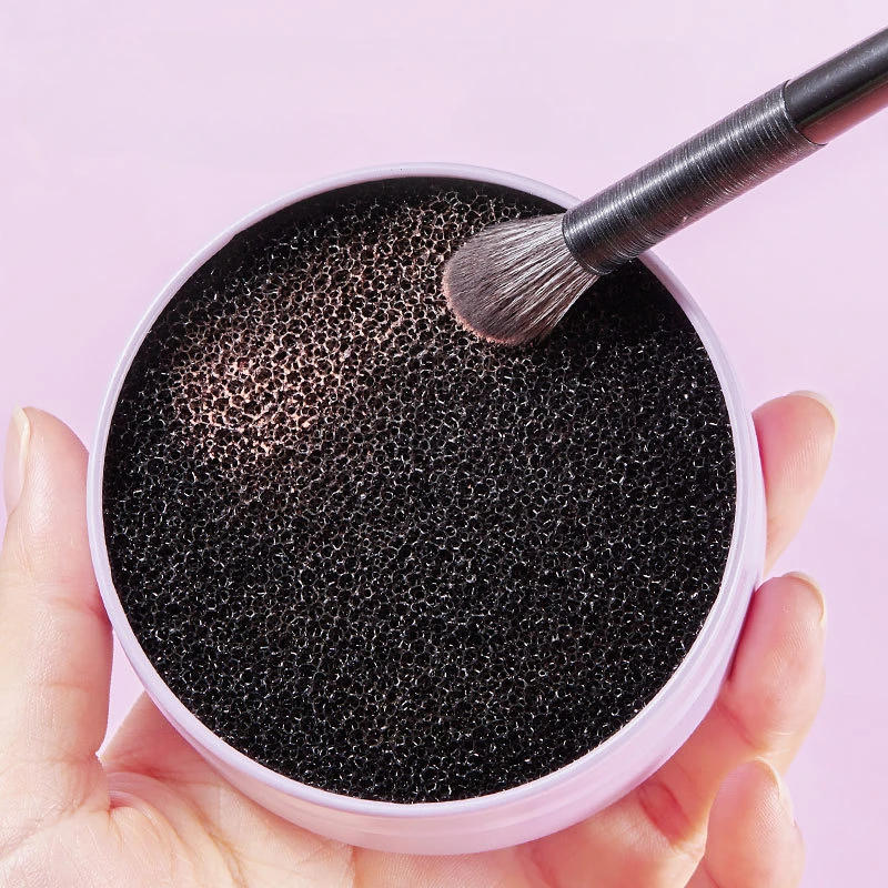 Description Picture 5 of item1PCS Makeup Brush Cleaning Box Cleaning Sponge Brush Free Dry Cleaning Box Remaining Powder Cleaning Tool