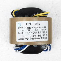 R Core Transformer 30W Dual 24V R20 Transformers 230V To 2X24V Copper Custom Shield Pre-Decoder Earphone DAC Audio Power Supply