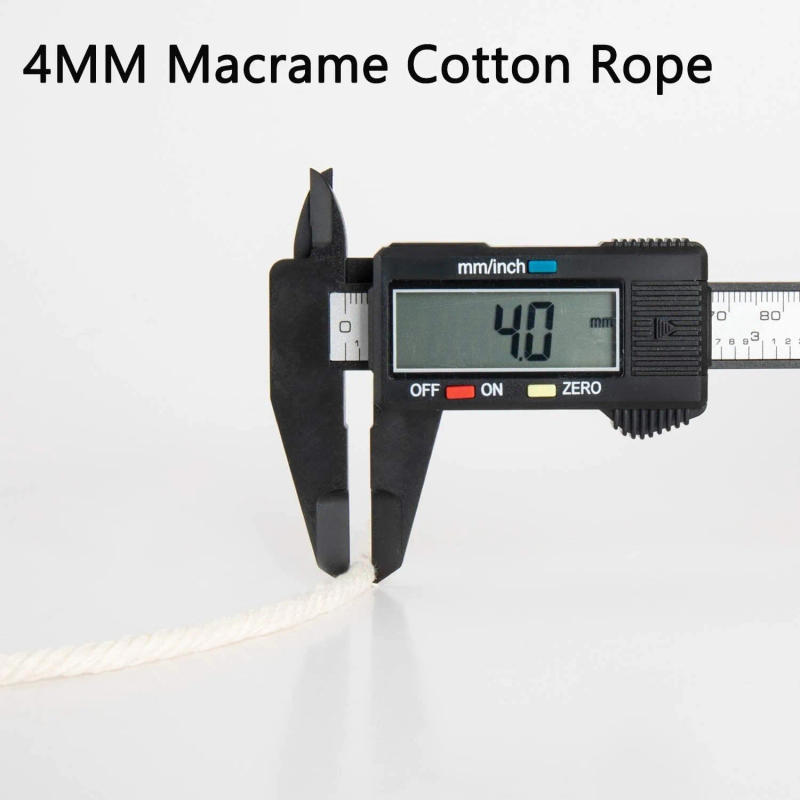 Description Picture 4 of item100% Natural Cotton Macrame Cord 4mm Macrame Rope Craft Cord for DIY Crafts Knitting Plant Hangers Christmas Wedding Décor Beige