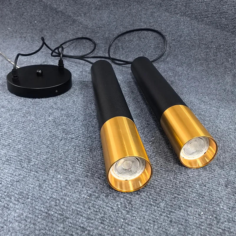 Description Picture 2 of itemHome Decoration Spotlight Pendant Lights GU10 LED Long Tube Pendant Lamp Table Dining Room Kitchen Bedside Suspension Luminaire