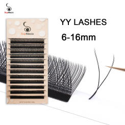 Supmacio Yy Eyelashes 07 Fios Lash Y Shaped C/D Curl Yy Lash Extensions Mix Y-Lash 2d Volume Eyelashes In Y Blister