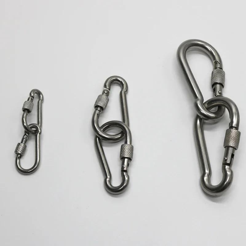 Description Picture 5 of itemM6/M8/M10 304 Stainless Steel Multifunctional Spring Snap Carabiner Quick Link Lock Ring Hook