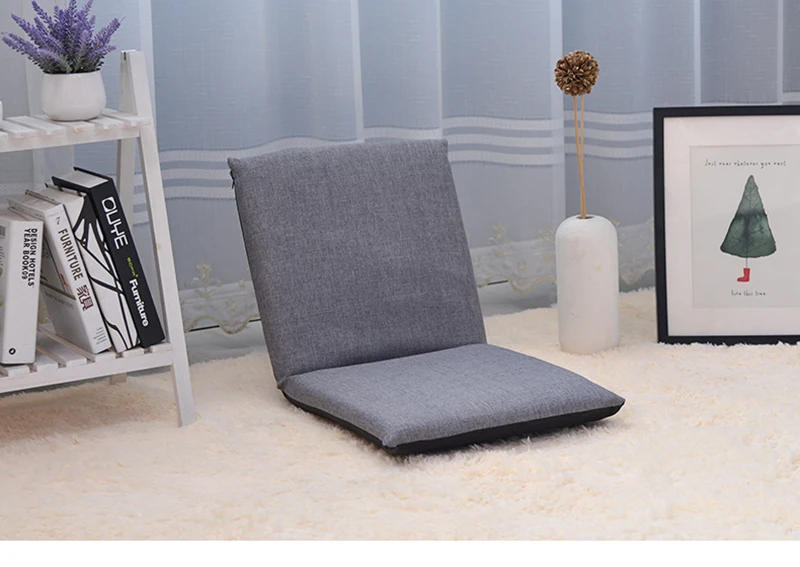 Description Picture 3 of itemHome Office Floor Chair Folding Multiangle Portable Floor Seat with Adjustable Backrest, Low Folding Chair with Sponge Filling