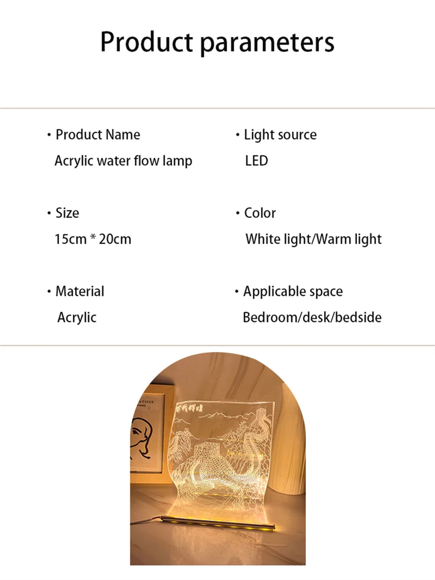 Description Picture 3 of itemDogs Series LED Scroll Lamp Cute Puppy 3d Atmosphere Light Animal Acrylic Night Light 3/7 Color Art Lamp 3D Mood Light Gift Idea