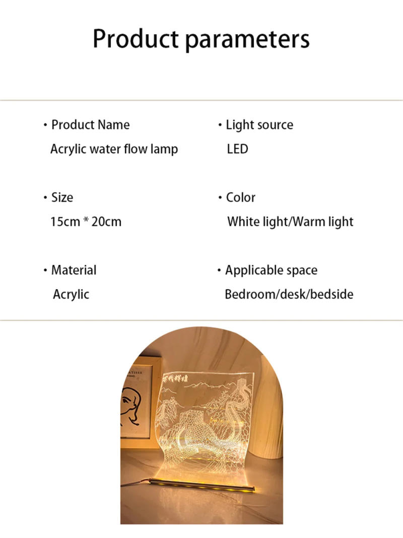 Description Picture 3 of itemCat Series LED Scroll Lamp Cute Kitten 3d Atmosphere Light Animal Acrylic Night Light 3/7 Color Art Lamp 3D Mood Light Gift Idea